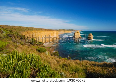 View at coast of Twelve Apostles by Great Ocean Rd, Australia