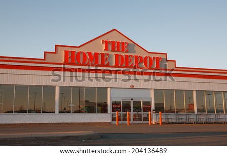 DARTMOUTH, CANADA - APRIL 06, 2014: The Home Depot Retail outlet. The Home Depot is a home improvement retailer operating across the United States, all provinces of Canada and in Mexico.