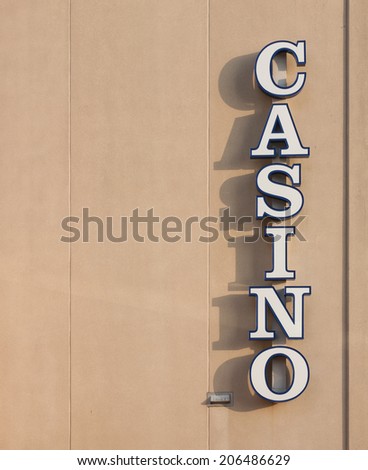 Casino sign on exterior wall.