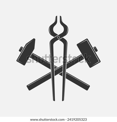 Similar – Image, Stock Photo Blacksmith at work on the anvil