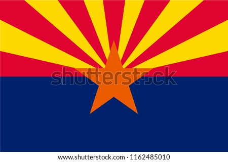 Vector flag of Arizona state, United States of America.