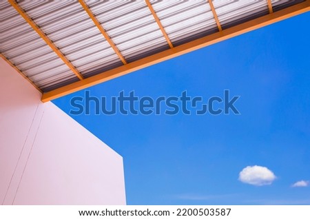 Similar – Image, Stock Photo Orange house against blue sky. House with orange walls minimalist. German architecture