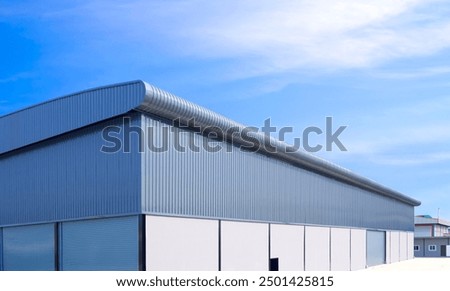 Similar – Image, Stock Photo Metal sheet roof of warehouse