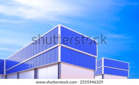 Similar – Image, Stock Photo Facade prefabricated building against evening sky