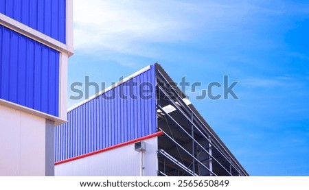 Similar – Image, Stock Photo Facade prefabricated building against evening sky