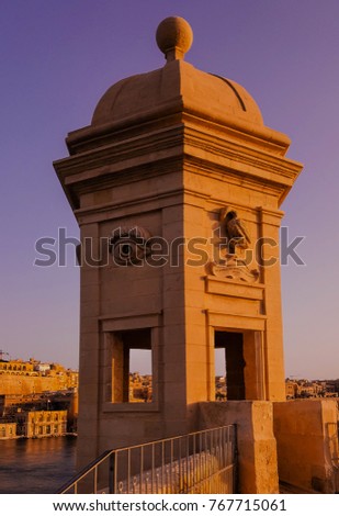 Vedette (Watchtower) in Senglea, Malta Stock fotó © 