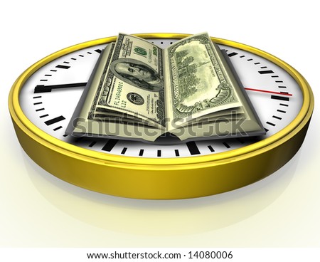 business concept of time, money and clock