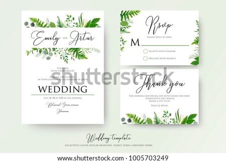 vector delicate wedding invitation download free vector art stock
