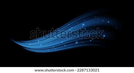 Air flow effect with shimmering and light, isolated movement of wind or draft. Breeze or current with flickering, gust of wind or whiff. Vector illustration