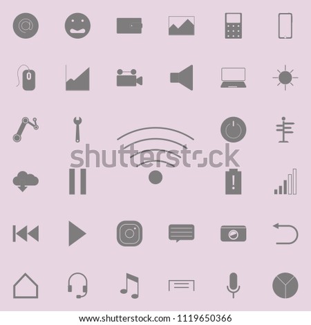 WIFI icon. Detailed set of minimalistic icons. Premium quality graphic design sign. One of the collection icons for websites, web design, mobile app on colored background