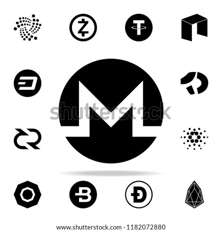 monero icon. Crepto currency icons universal set for web and mobile on white background