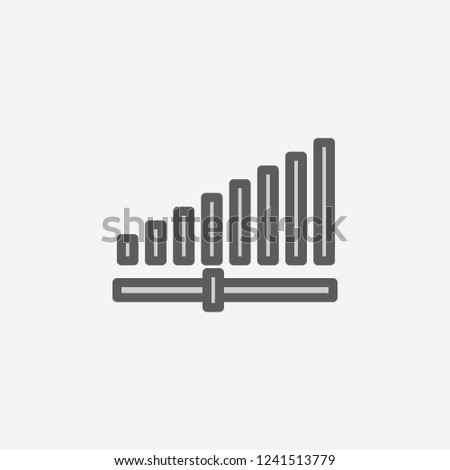 signal strength field outline icon. Element of 2 color simple icon. Thin line icon for website design and development, app development. Premium icon