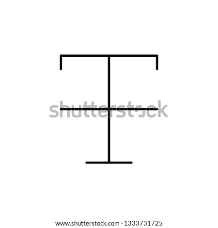 format, strikethrough, text icon. Element of text and sign for mobile concept and web apps icon. Thin line icon for website design and development on white background