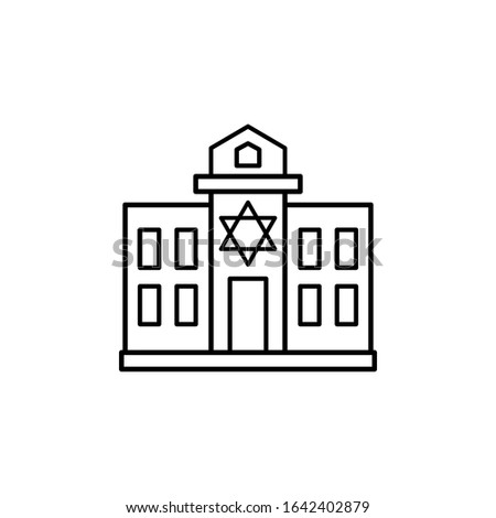 Synagogue, Judaism icon. Simple line, outline vector religion icons for ui and ux, website or mobile application
