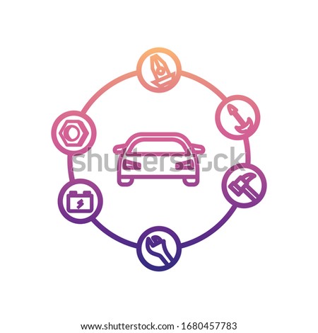 car searching problem nolan icon. Simple thin line, outline vector of Cars service and repair parts icons for ui and ux, website or mobile application