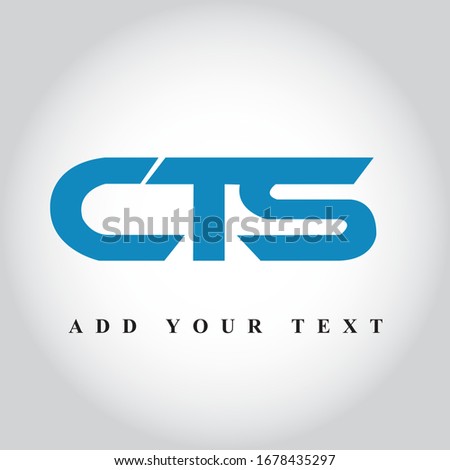 CTS text Creative logo design & vector art illustration