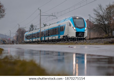 Similar – Foto Bild Regen im Zug eisenbahn