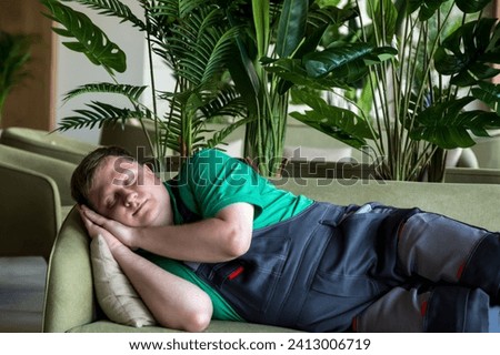 Similar – Image, Stock Photo after-lunch nap in the sun