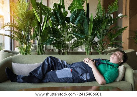 Similar – Image, Stock Photo after-lunch nap in the sun