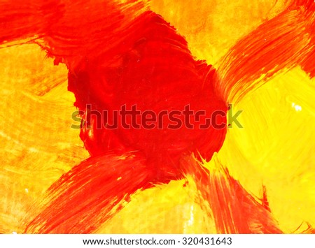 red and yellow color background texture on paper arts paint