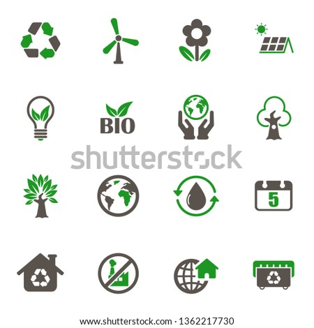 world environment day icons. set of 16 high quality world environment day vector icons in two color for web, mobile and user interface design