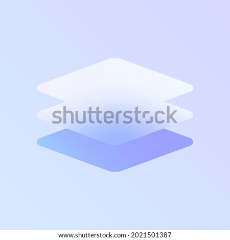 layers glass morphism trendy style icon. layers transparent glass vector icon with blur and purple gradient. for web and ui design, mobile apps and promo business polygraphy