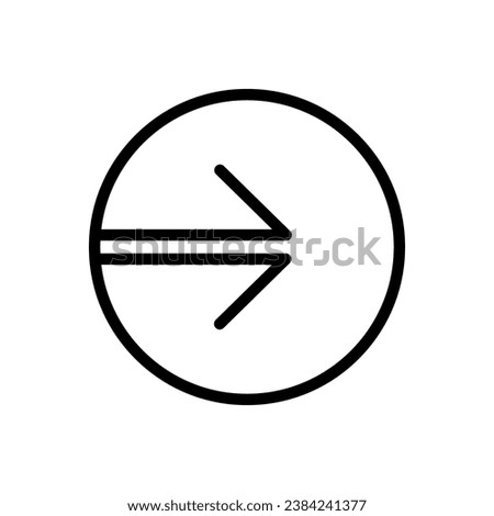 arrow in a circle outline vector icon. arrow in a circle stock vector icon for web, mobile app and ui design