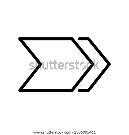 right arrow outline vector icon. right arrow stock vector icon for web, mobile app and ui design