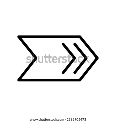 right arrow outline vector icon. right arrow stock vector icon for web, mobile app and ui design