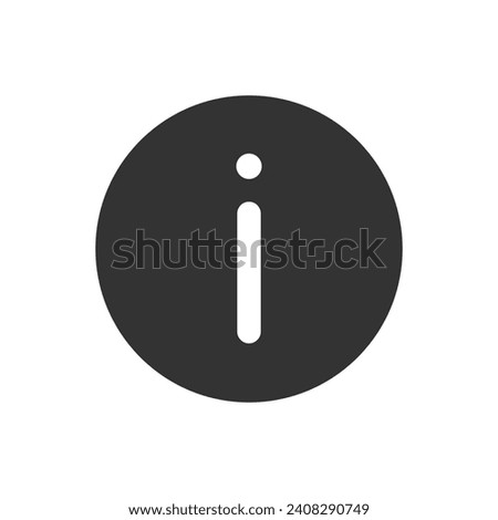 Info glyph vector icon isolated. Info stock vector icon for web, mobile app and ui design