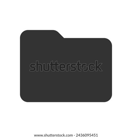Folder glyph vector icon isolated Folder stock vector icon for web, mobile app and ui design