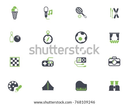 leisure simple vector icons in two colors