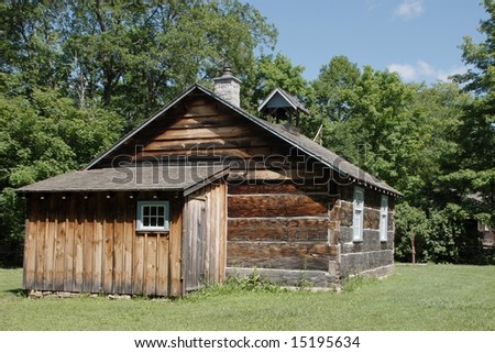 vintage wooden school house