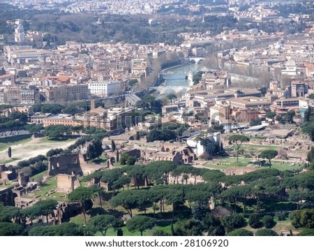 Rome Palatine Hill, Aerial