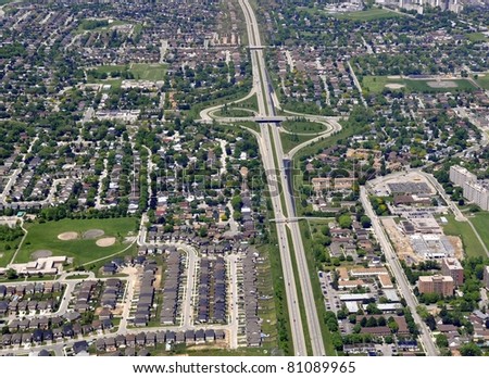 Aerial View Of The Lincoln M. Alexander Parkway Atop Hamilton Mountain ...