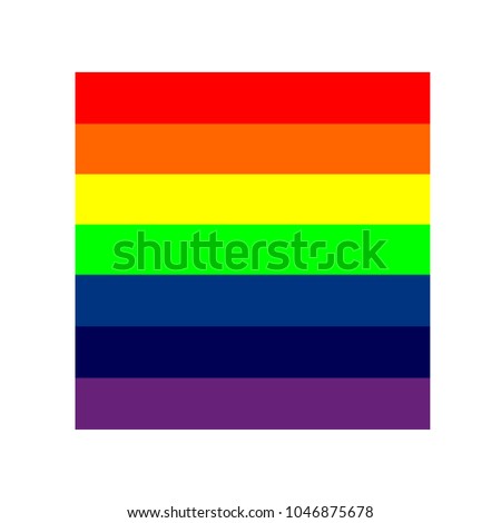 Vector colorful rainbow with white background. Used in print and web.