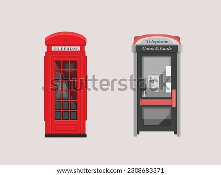 London phone booth isolated on white photo-realistic vector illustration