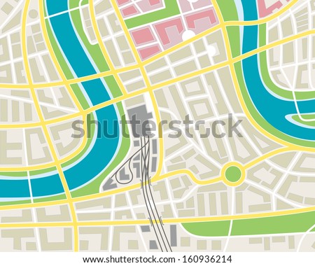 abstract illustration of a historical city map