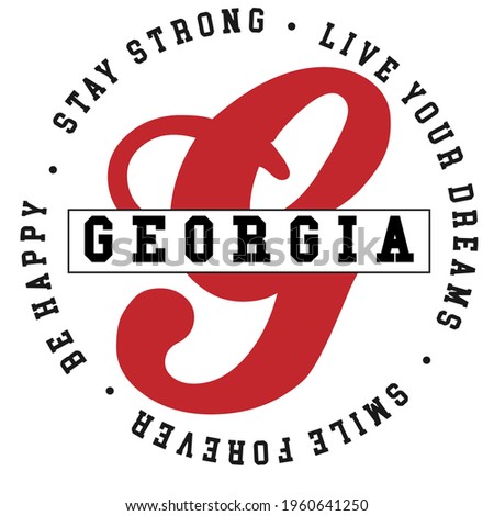 Vintage college varsity font typography Georgia slogan vector print for man woman tee - t shirt and sweatshirt