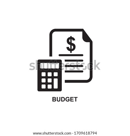 BUDGET ICON , COMMERCIAL ICON VECTOR