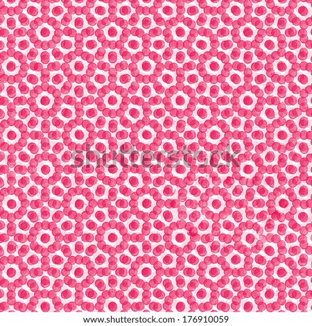 pink circle pattern daisy chains decorative motif