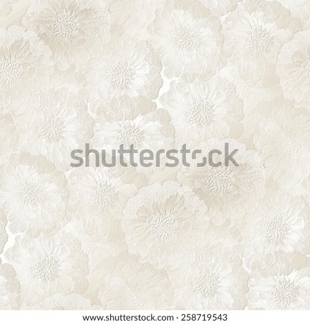 seamless wedding pattern, white gypsum board, painted with watercolors, stamped shapes of small flowers texture