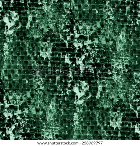 grunge abstract background, white and green destroy surface, old canvas texture, seamless pattern