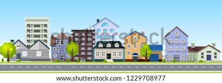 Residential building background 