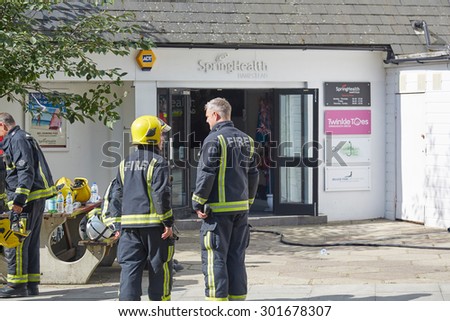 Belsize Park, London, UK, 31st July, 2015. Fire at local gym and health centre