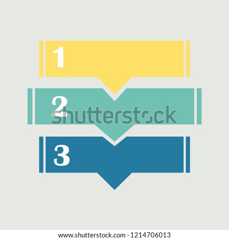 Set of 3 abstract colorful divided banners