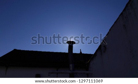 Similar – Image, Stock Photo solar eclipse Chimney Sun