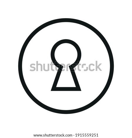 Keyhole icon for graphic design projects