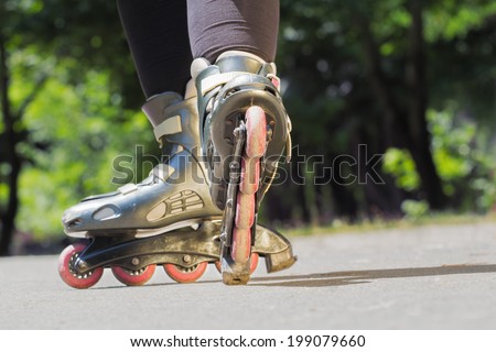 Rollerblade/Inline skates close-up.