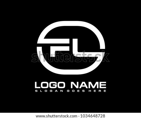 F L Initial circle logo template vector Stock fotó © 